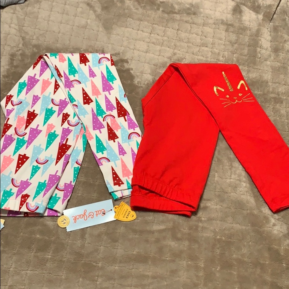 Cat & Jack bundle of 2 girls leggings